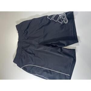Adidas Men's Black Athletic Shorts with Large Logo